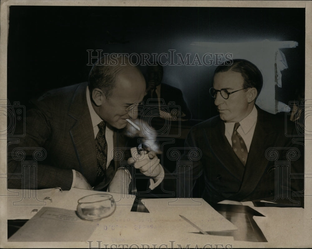 1939 Press Photo Treasurt Secretary Henry Morgenthau & Undersecy John Hanes