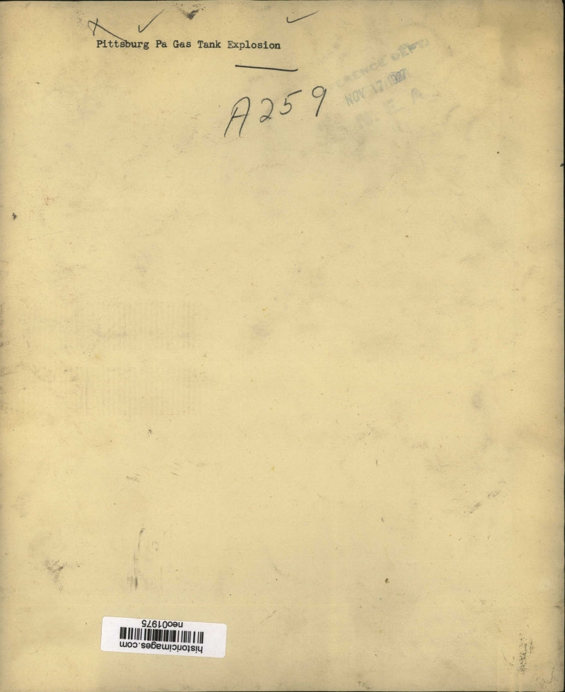 1927 Press Photo Gas tank explosion wreckage at Pittsburgh Pennsylvania