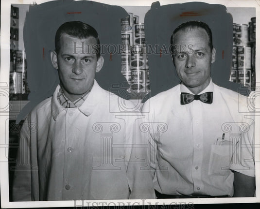 1955 Press Photo Carrol Miller, Glenn Williard Cleveland business men