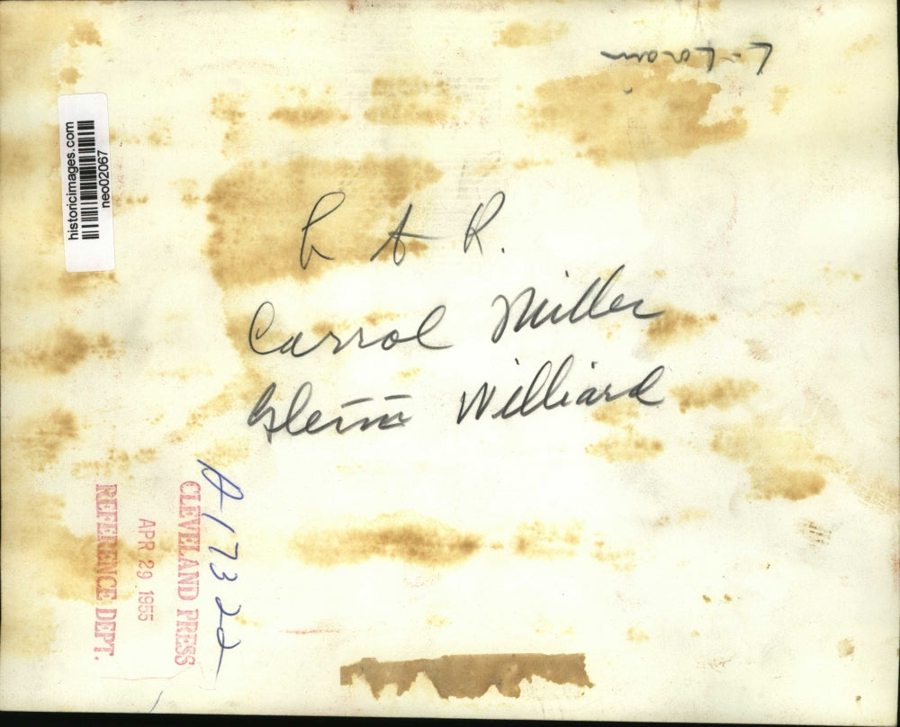 1955 Press Photo Carrol Miller, Glenn Williard Cleveland business men