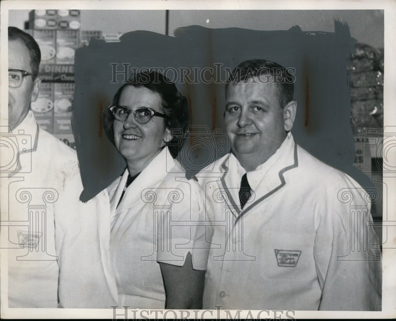 Load image into Gallery viewer, 1955 Press Photo Cleveland business Mary Bakas &amp; George Cifranic - neo02072
