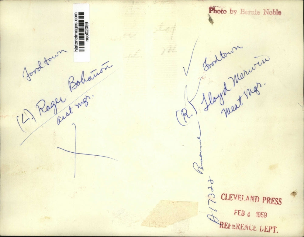 1959 Press Photo Foodtown Supermarket Employees - neo02099