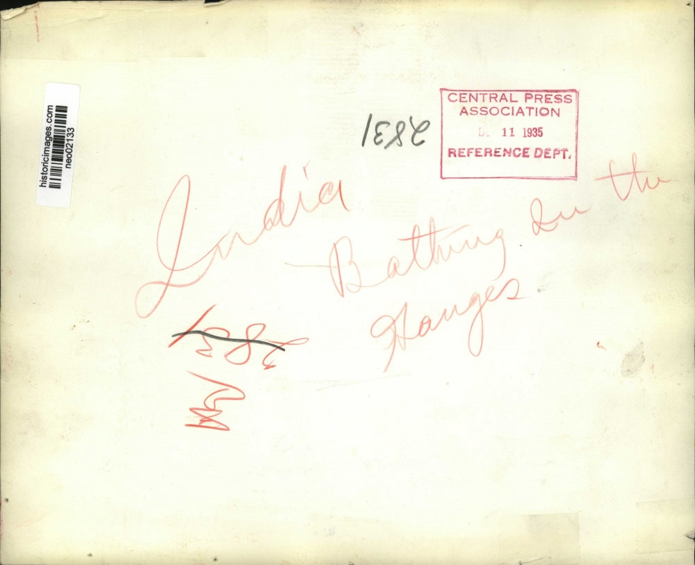 1935 Press Photo Ganges River Shore, India - neo02133