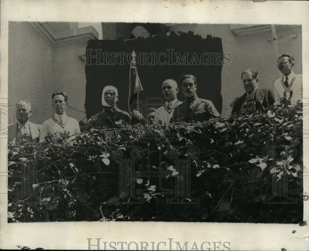 1930 Press Photo President Ortiz Rubio Sending-Off Mexican Athletes to Cuba