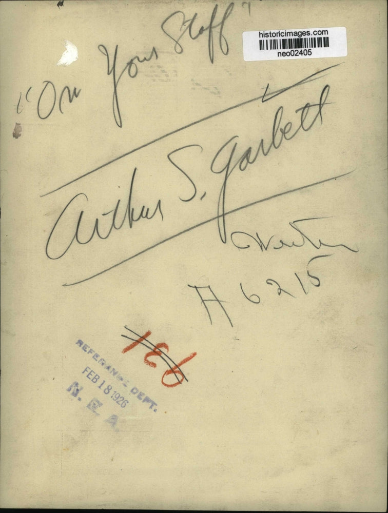 1926 Press Photo Arthur S. Garbett, Writer - neo02405