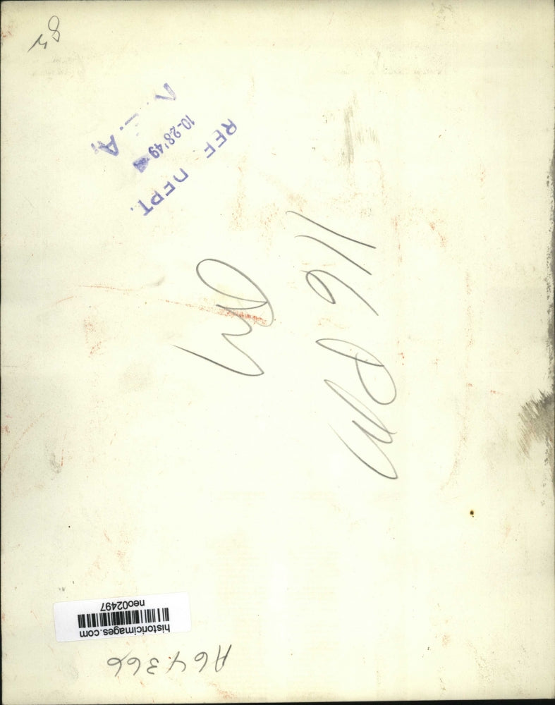 1949 Press Photo Admiral Louis E. Denfeld at House Armed Services Hearing