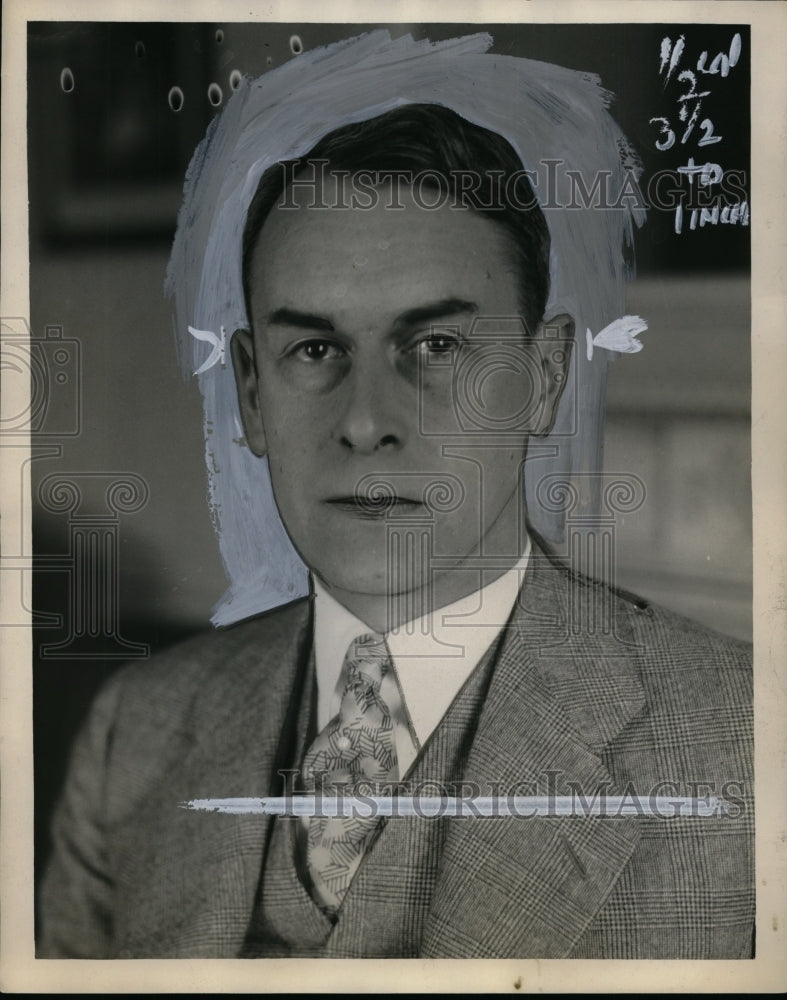 1927 Press Photo Burton P. Fowler of Wilmington, Delaware - neo02517