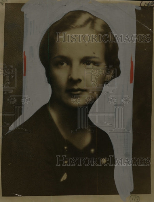 1934 Press Photo Martha Drake, Daughter of Francis E. Drake - neo02526