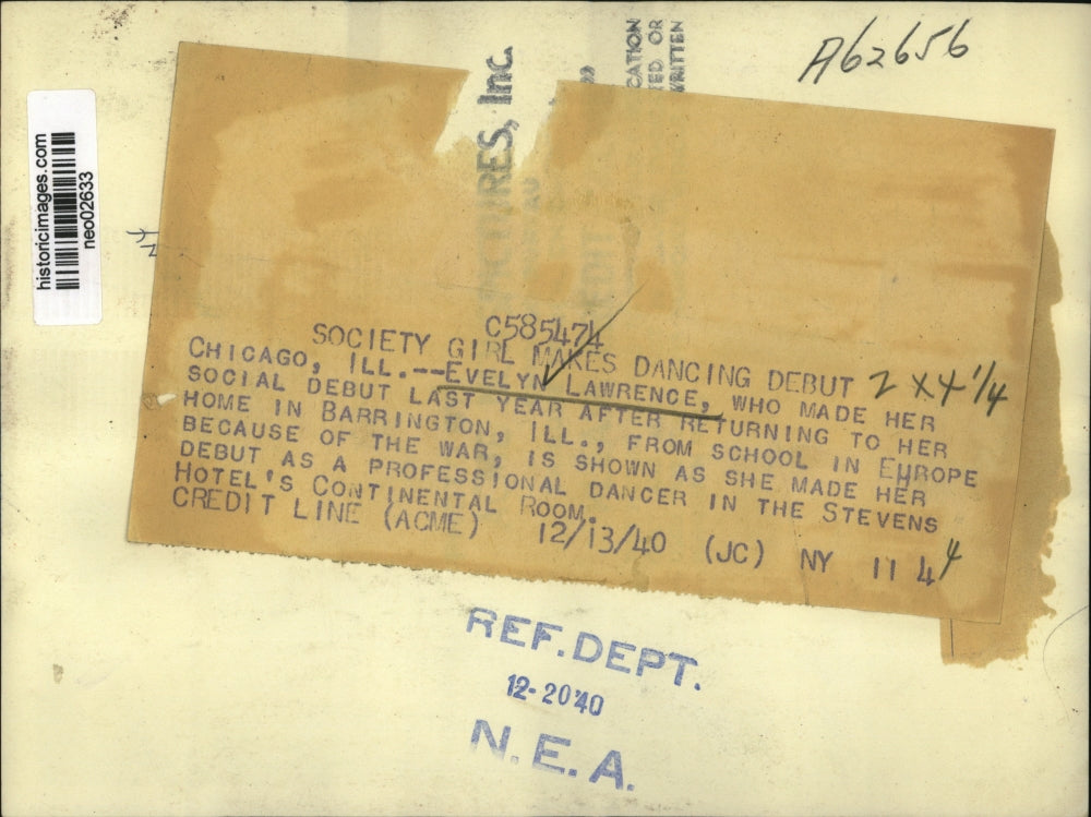 1940 Press Photo Evelyn Lawrence Dancing at Stevens Hotel, Chicago - neo02633