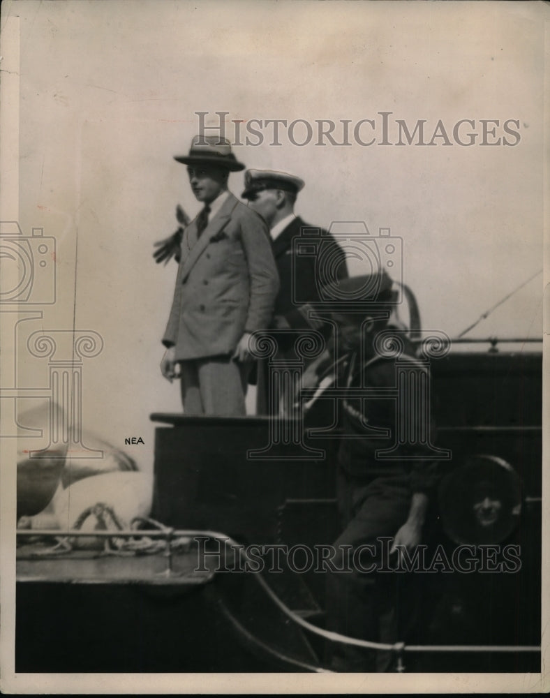 1924 Press Photo Edward VIII, Prince of Wales Aboard the Blackwatch - neo02741