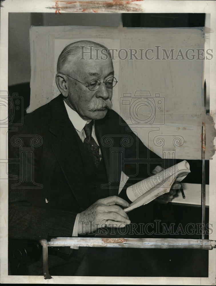 1931 Press Photo George Wickersham of National Commission on Law Enforcement