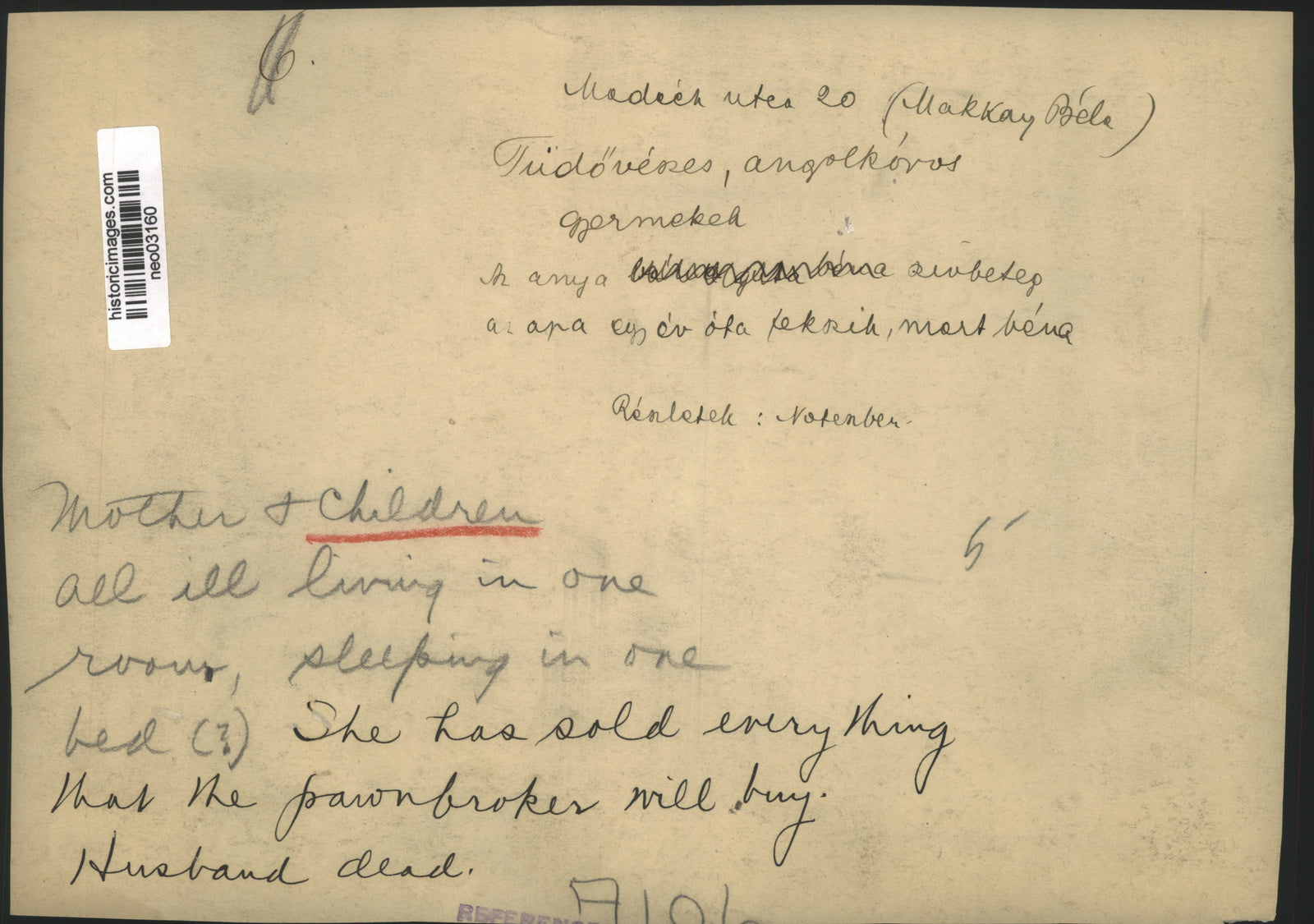 1939 Press Photo destitute widow and her two children living in one room