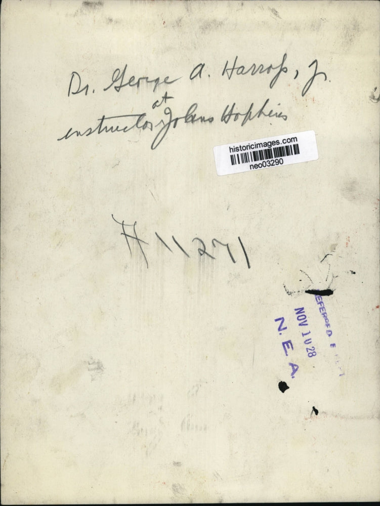 1928 Press Photo Dr. George A. Harrop Jr., Instructor at Johns Hopkins