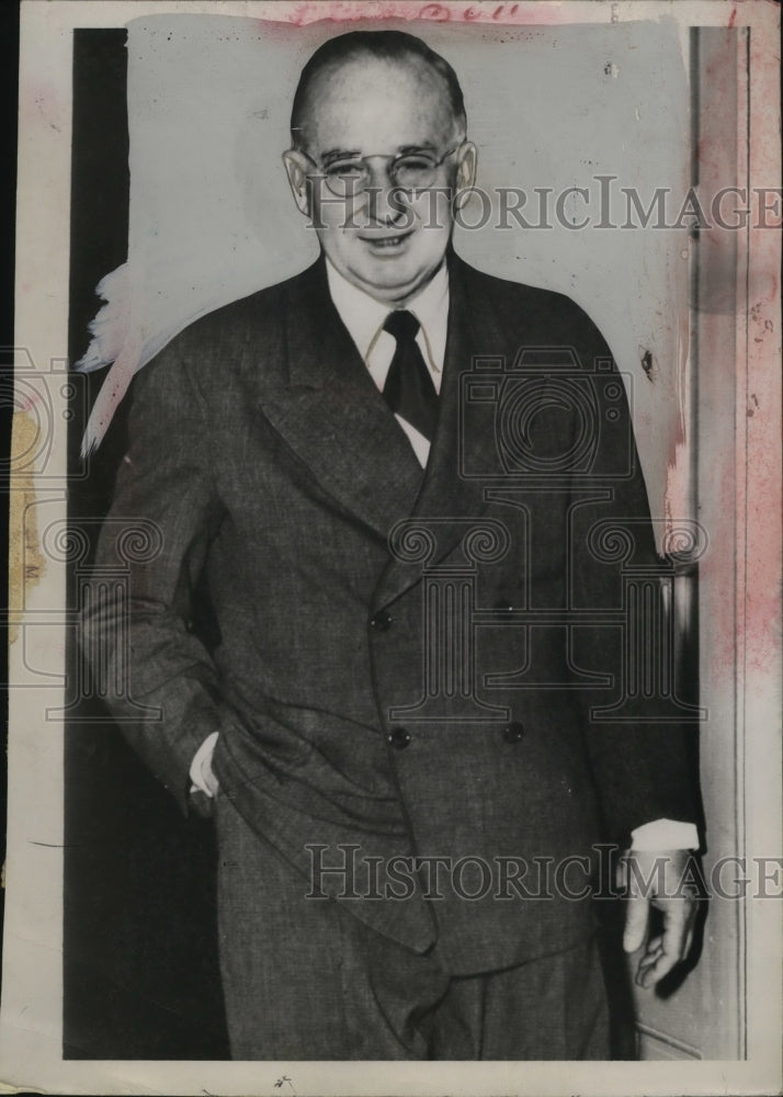 1947 Press Photo Congressman Mark Ethridge of Balkan Commission - neo03300