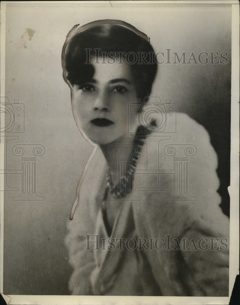 1932 Press Photo Nancy Hoyt, Wife of Edward D. Curtis - neo03324