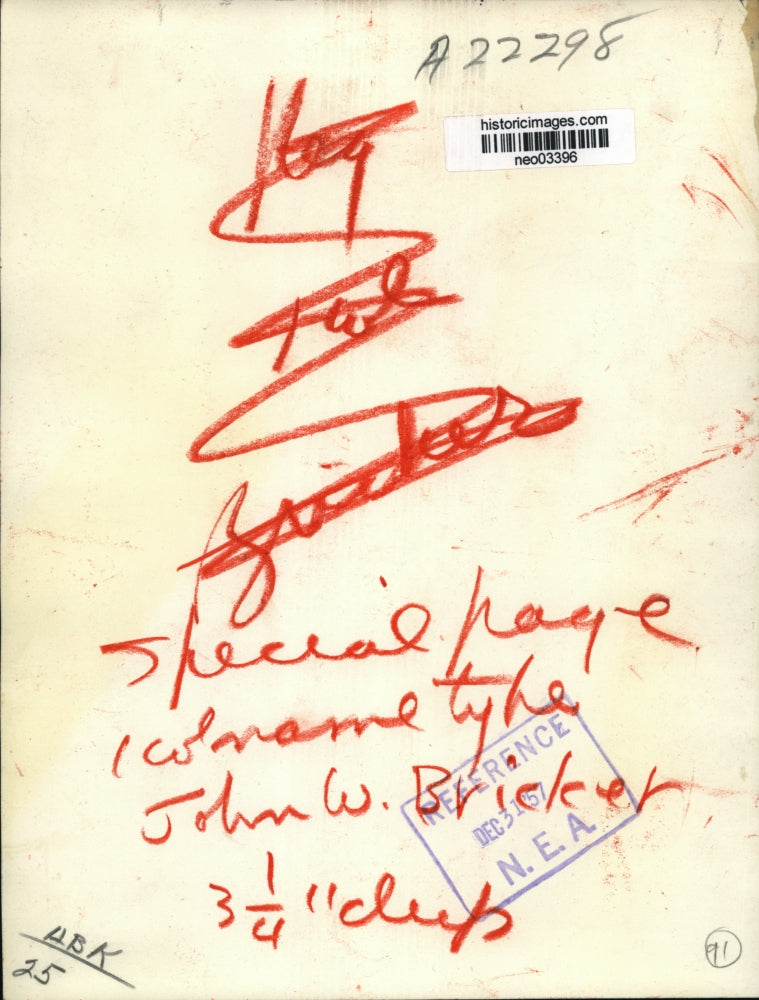 1957 Press Photo Senator John W. Bricker of Ohio - neo03396