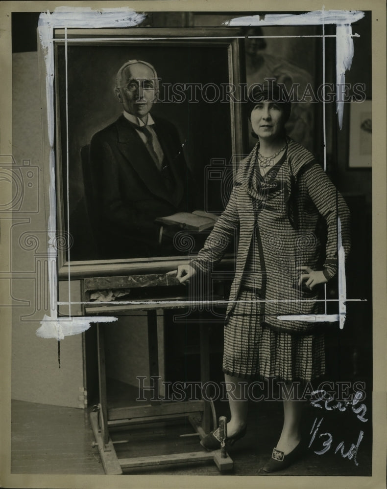 1929 Press Photo Natalie Grauer & Portrait Daniel E. Lothman of East High School