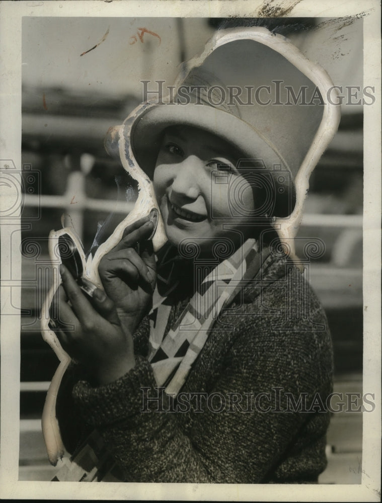 1927 Press Photo Komaka Sunada, Japanese Actress - neo03583