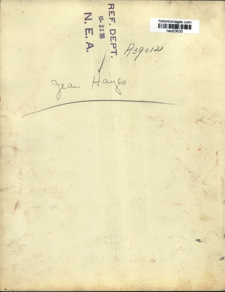 1936 Press Photo Jean Hayes - neo03630