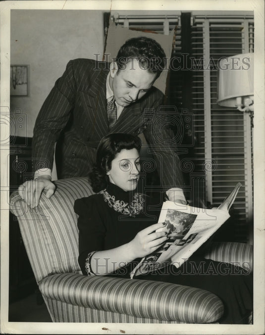 1938 Press Photo Edna Cantor, Jimmy McHugh of Hollywood to be Married
