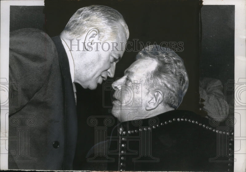 Load image into Gallery viewer, 1956 Press Photo Senators Styles Bridges, Everett Dirksen Republican Policy Meet
