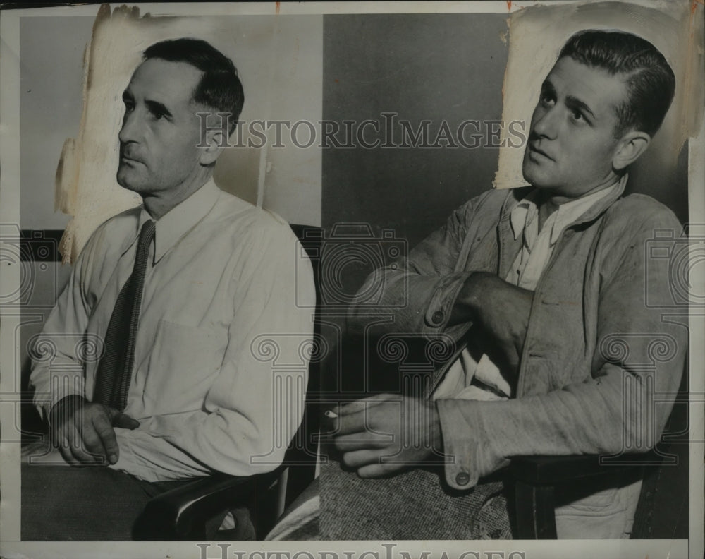 1933 Press Photo Roy Mann, Frank Cy Forsyth in Helen Lee Murder Case, Sacramento