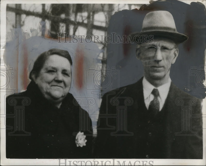 Load image into Gallery viewer, 1954 Press Photo John &amp; Anna Fischer for Golden 50th Wedding Anniversary

