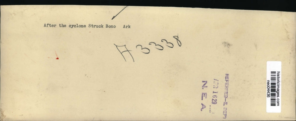 1929 Press Photo After Cyclone struck Bono Ark - neo04436