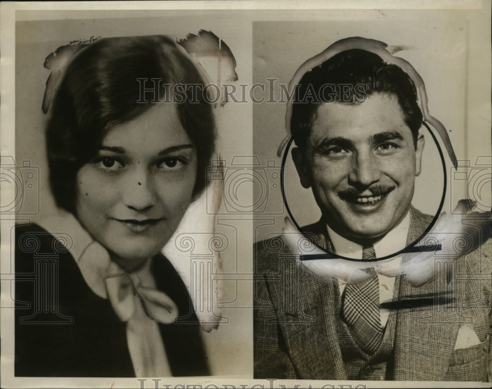 1932 Press Photo Harwood Malcolm Chase & Themla Waite. Chase was arrested