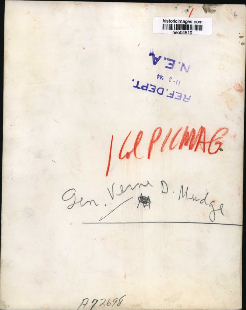 1944 Press Photo Gen. Verne D. Mudge - neo04510