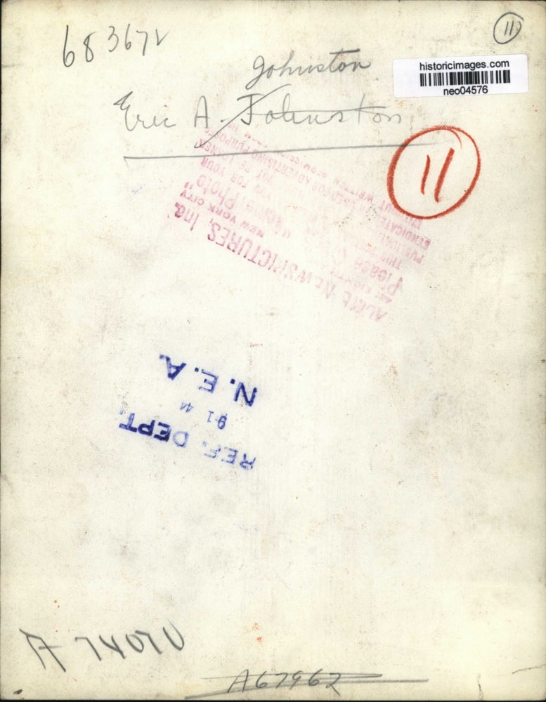 1944 Press Photo Eric A. Johnston - neo04576