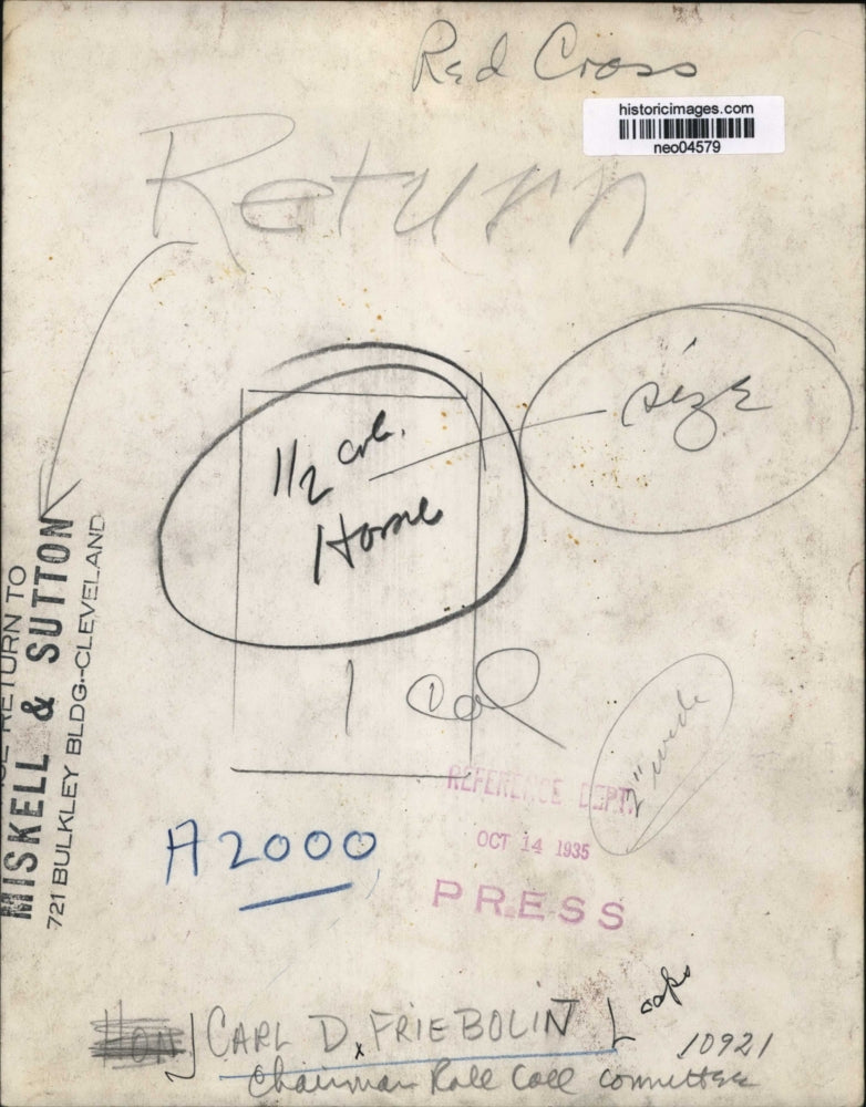 1935 Press Photo Carl D. Friebolin, Chairman Roll Call Committee - neo04579