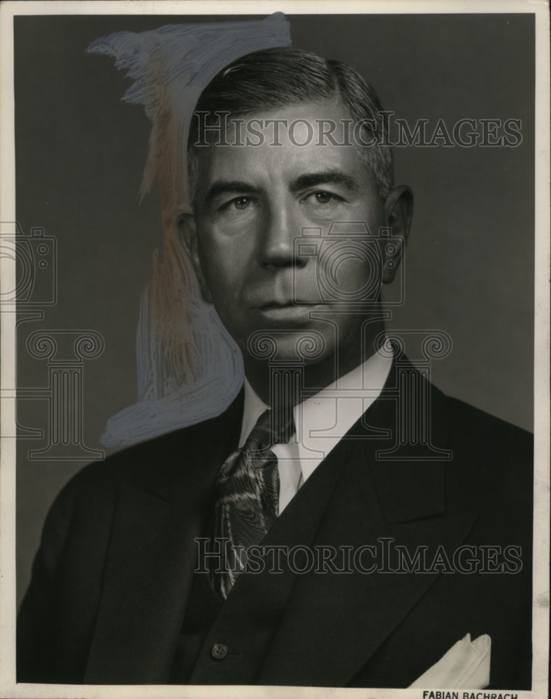 1958 Press Photo Charles M. White, Republic Steel Corporation, Cleveland, Ohio