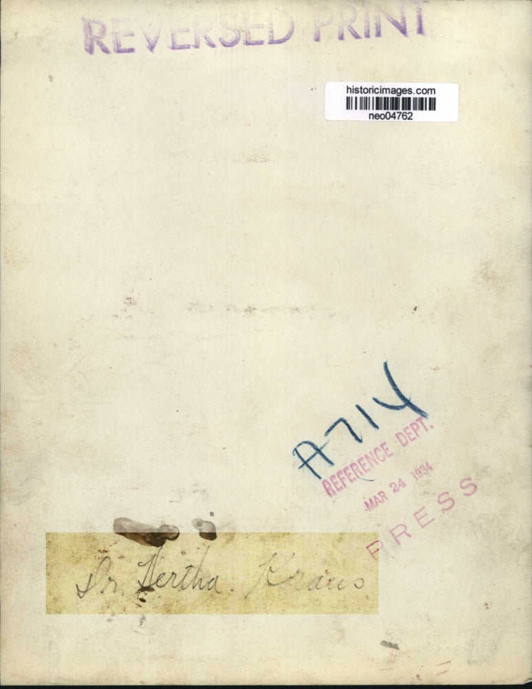 1934 Press Photo Dr. Bertha Kraus - neo04762