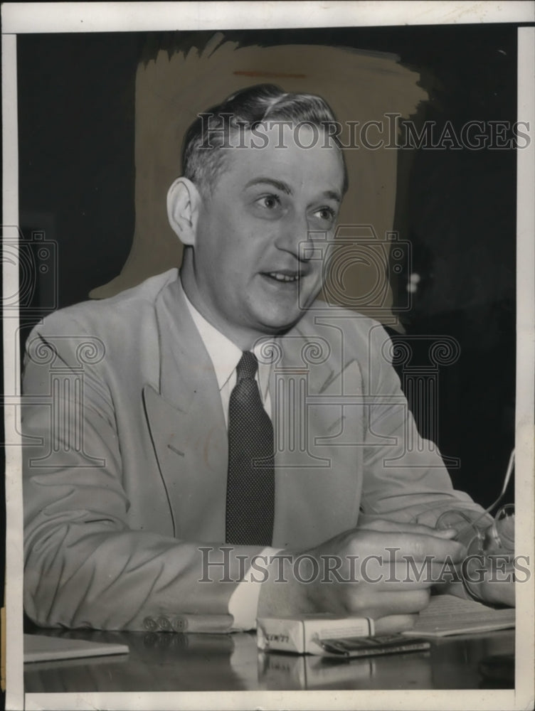 1947 Press Photo John D. Goodloe Testifies before House Banking & Currency Comm