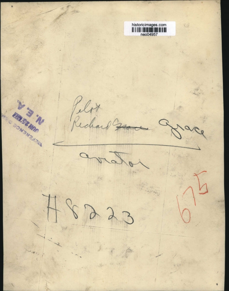 1927 Press Photo Pilot/Aviator Richard Grace - neo04957