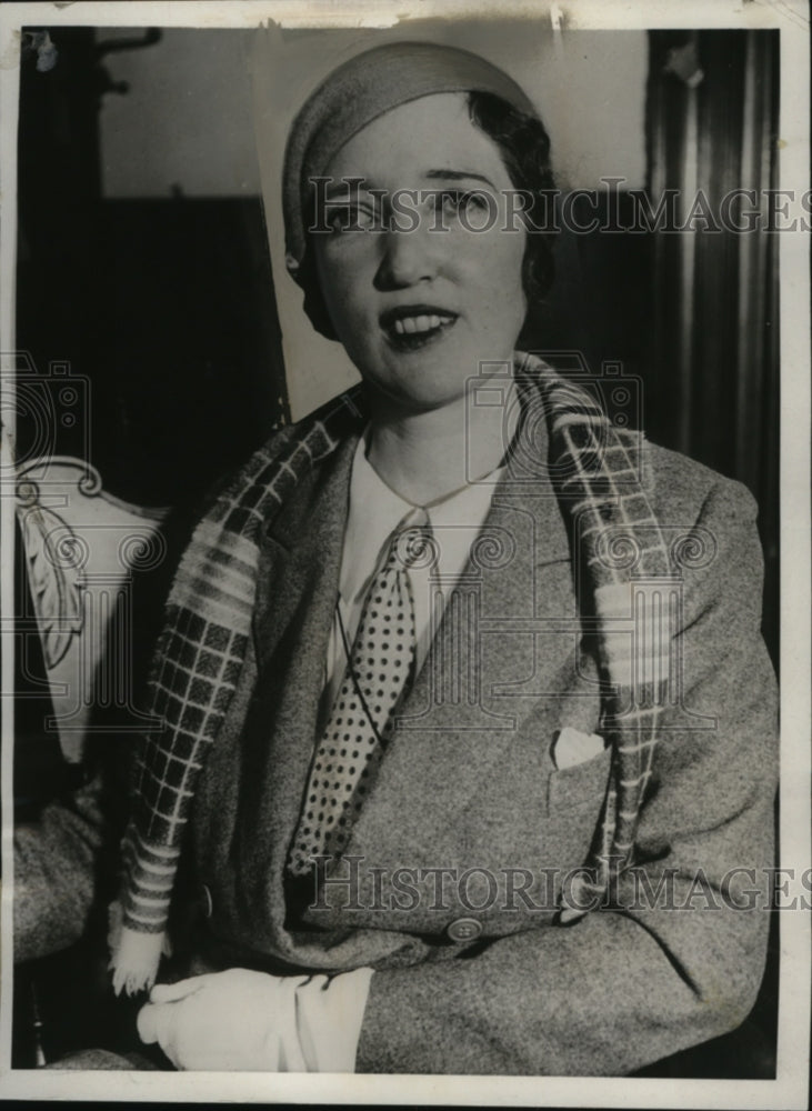 1933 Press Photo Victoria Del Olazabel, Suing Ex-Husband in Los Angeles