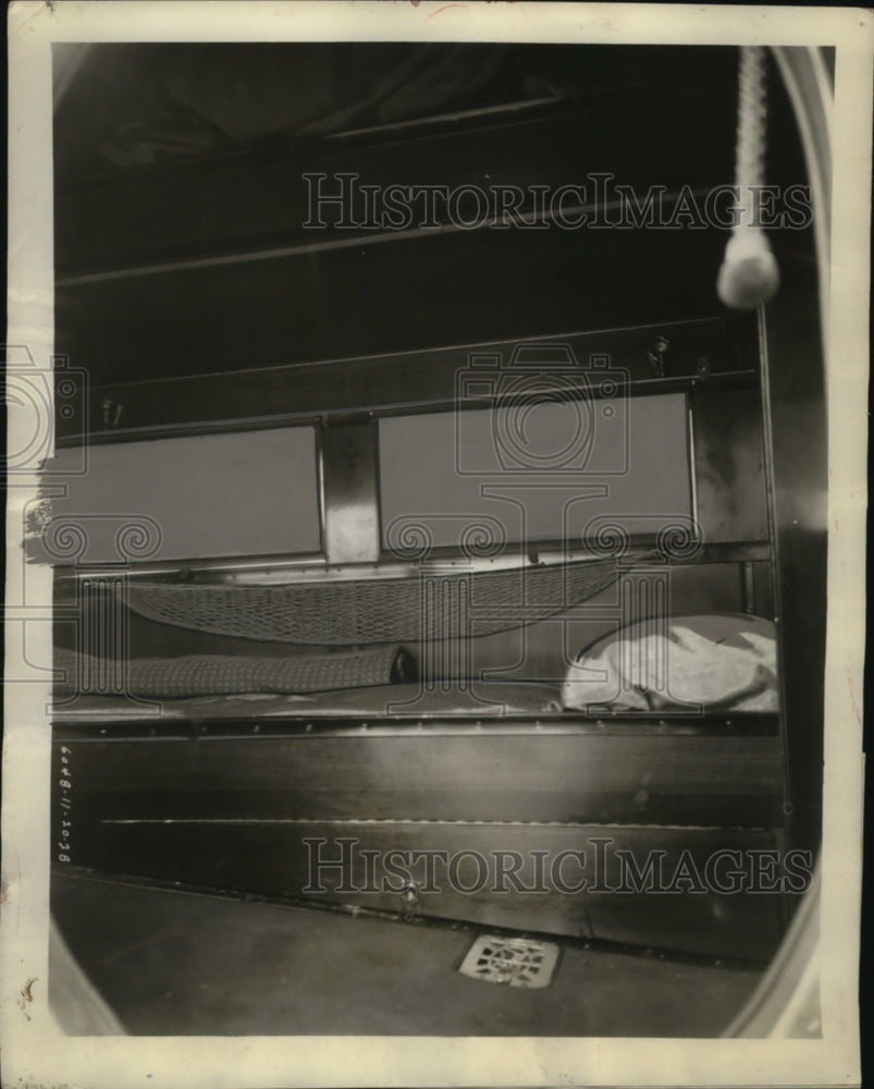 1928 Press Photo Columbus Berth Sleeping quarter - neo05073