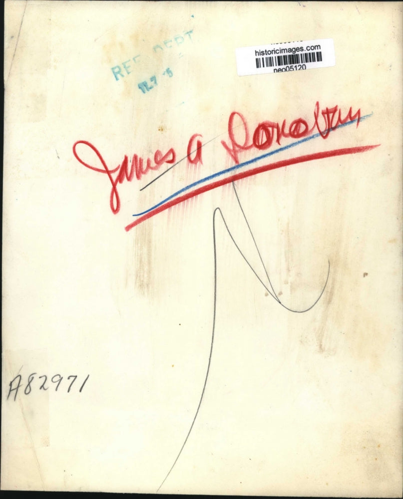 1951 Press Photo James A. Donovan at House Ways & Means Hearing, Washington