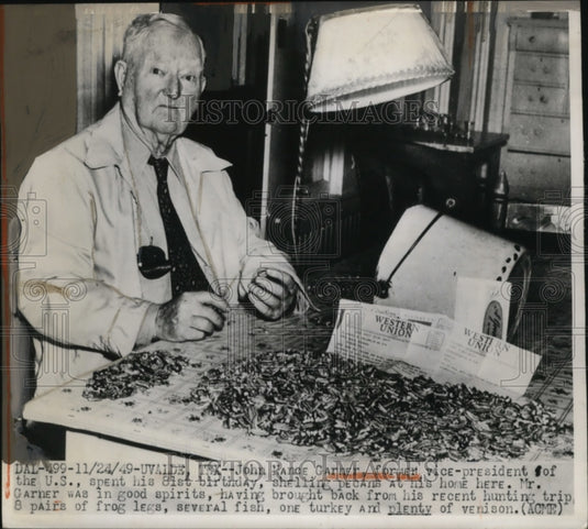 1949 Press Photo John Carver Former Vice-President of U.S. on 81st Birthday