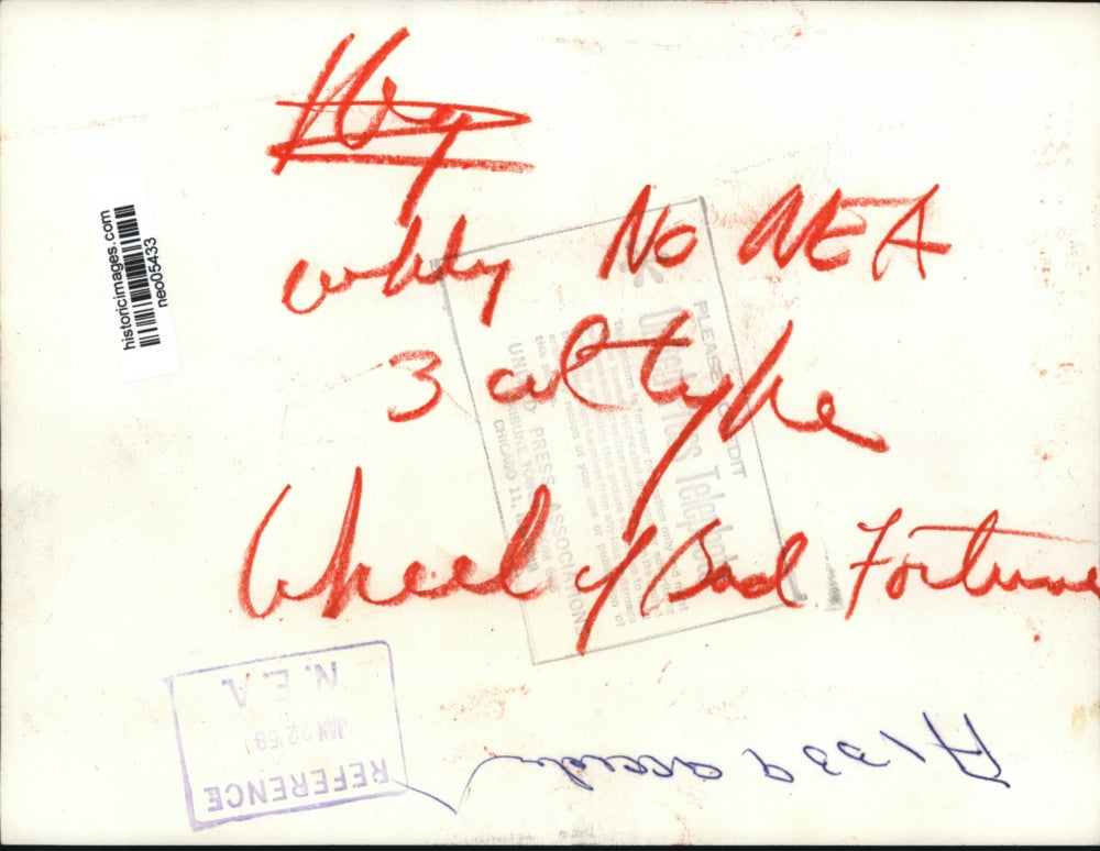 1958 Press Photo James McCarroll bicyclist killed by car driven by CR Monroe