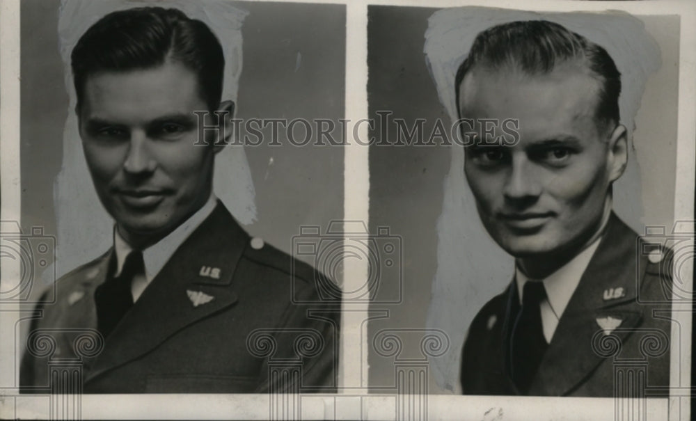 1938 Press Photo Allen Howery, Robert McKechnie of U.S. Army Bombing Plane Crash