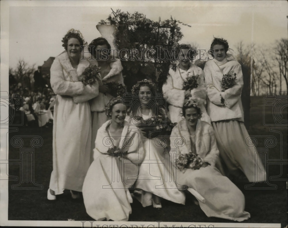 1933 Press Photo Jean Hoch May Queen of Spring Festival at Northwestern Univ.