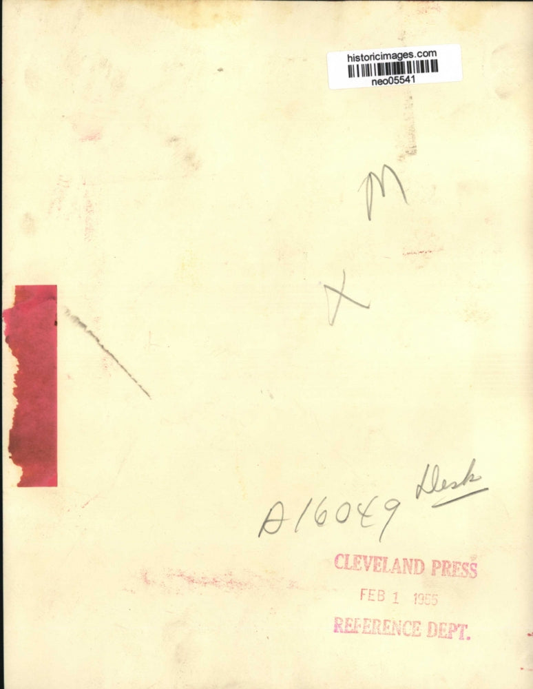 1955 Press Photo President Eisenhower & Nettie Angus Moulden on 100th Birthday