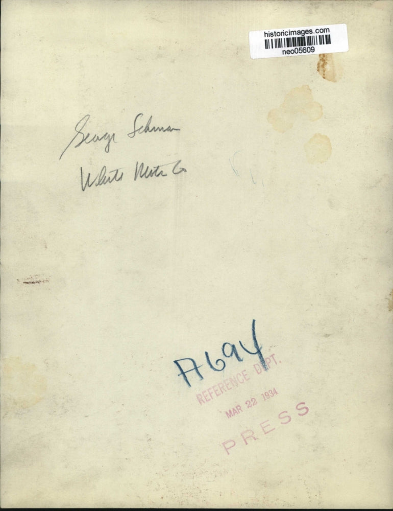 1934 Press Photo Serge Schmar of White motor company - neo05609