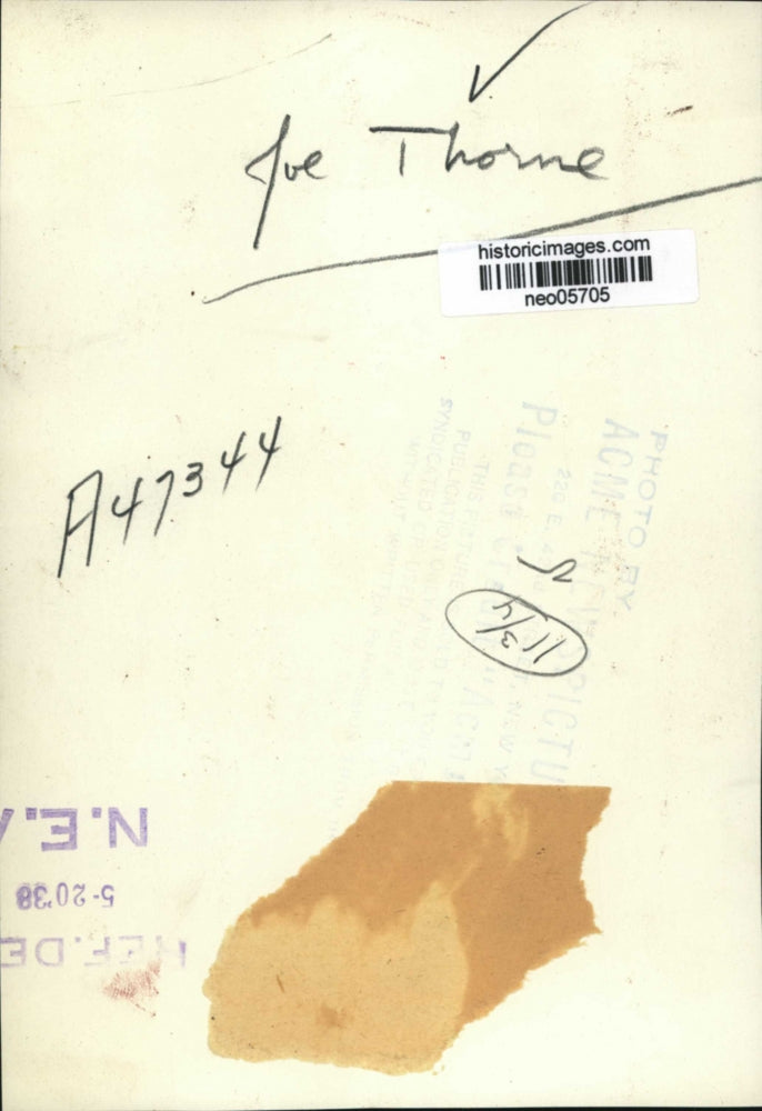 1938 Press Photo Joe Thorne - neo05705