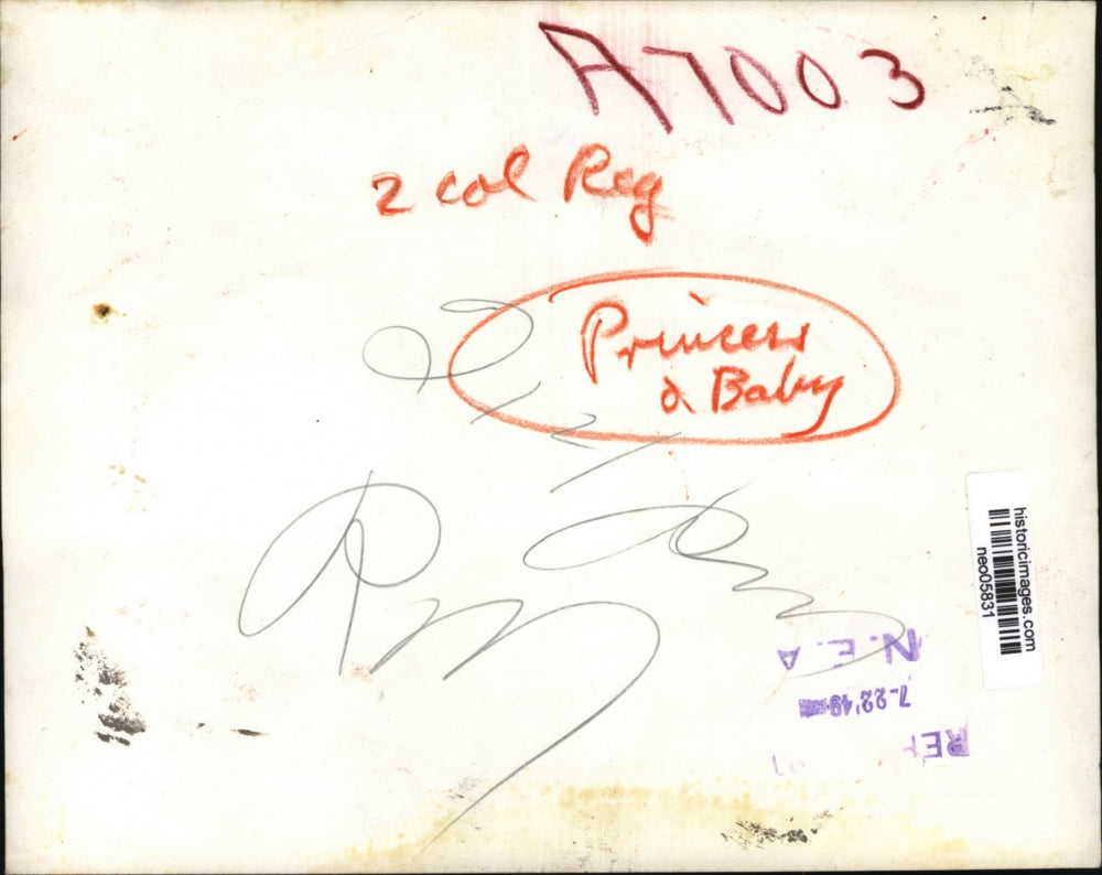 1949 Press Photo Princess Elizabeth & Prince Charles England - neo05831