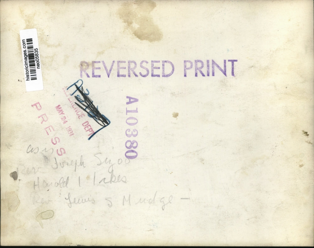 1934 Press Photo Rev Joseph Sizoo & Harold Irkes - neo05835