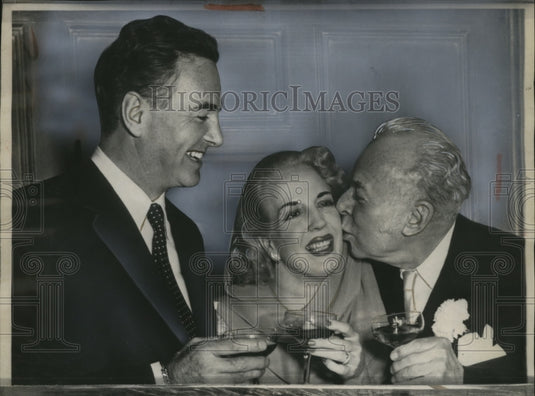 1957 Press Photo Tommy Manville & Anita Roddy-Eden at Her Wedding to John Sutton