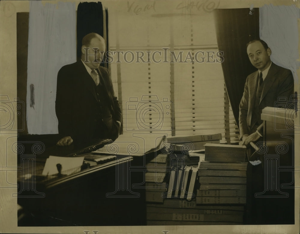 1934 Press Photo John P. Mihill, John D. Rusk - neo06159